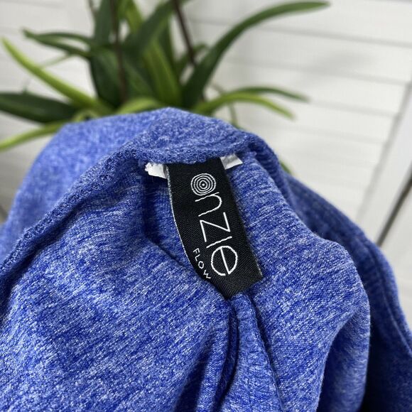 Onzie Elevate Midi Yoga‎ Capri Leggings Heather Blue Ladder Cutouts Size S/M - Picture 3 of 4